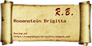 Rosenstein Brigitta névjegykártya